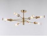 Люстра со стеклянными плафонами на штанге Ambrella LH55162/8 BS/CL латунь/прозрачный E14/8 max 40W D930*330