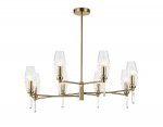 LH55202/8 BS/CL латунь/прозрачный E14*8 max 40W D800*520