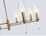 LH55202/8 BS/CL латунь/прозрачный E14*8 max 40W D800*520