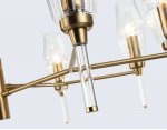 LH55202/8 BS/CL латунь/прозрачный E14*8 max 40W D800*520