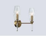 LH55206/2 BS/CL латунь/прозрачный E14*2 max 40W 330*170*280
