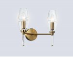 LH55206/2 BS/CL латунь/прозрачный E14*2 max 40W 330*170*280