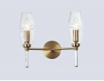LH55206/2 BS/CL латунь/прозрачный E14*2 max 40W 330*170*280