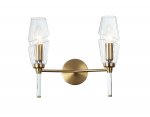 LH55206/2 BS/CL латунь/прозрачный E14*2 max 40W 330*170*280