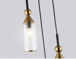 Подвесной светильник Ambrella LH55252/3 BK/BS/CL черный/латунь/прозрачный E14*3 max 40W D230*1200