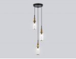 Подвесной светильник Ambrella LH55252/3 BK/BS/CL черный/латунь/прозрачный E14*3 max 40W D230*1200