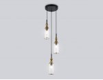 Подвесной светильник Ambrella LH55252/3 BK/BS/CL черный/латунь/прозрачный E14*3 max 40W D230*1200