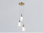 Подвесной светильник Ambrella LH55272/3 BS/FR латунь/белый матовый E14 max 40W D230*1200
