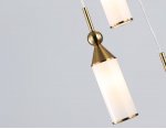 Подвесной светильник Ambrella LH55272/3 BS/FR латунь/белый матовый E14 max 40W D230*1200