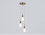 Подвесной светильник Ambrella LH55272/3 BS/FR латунь/белый матовый E14 max 40W D230*1200