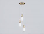 Подвесной светильник Ambrella LH55272/3 BS/FR латунь/белый матовый E14 max 40W D230*1200