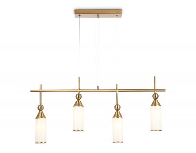 Подвесной светильник Ambrella LH55274/4 BS/FR латунь/белый матовый E14*4 max 40W 845*65*1150