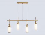 Подвесной светильник Ambrella LH55274/4 BS/FR латунь/белый матовый E14*4 max 40W 845*65*1150