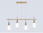 Подвесной светильник Ambrella LH55274/4 BS/FR латунь/белый матовый E14*4 max 40W 845*65*1150
