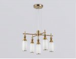 Подвесная люстра Ambrella LH55276/5 BS/FR латунь/белый матовый E14*5 max 40W D520*1390