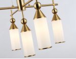 Подвесная люстра Ambrella LH55276/5 BS/FR латунь/белый матовый E14*5 max 40W D520*1390