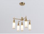 Подвесная люстра Ambrella LH55276/5 BS/FR латунь/белый матовый E14*5 max 40W D520*1390