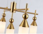 Подвесная люстра Ambrella LH55276/5 BS/FR латунь/белый матовый E14*5 max 40W D520*1390