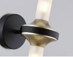 Настенный светильник Ambrella LH55355/2 BK/CGD/CL черный/золото/прозрачный G9/2 max 30W 150*100*320