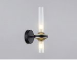 Настенный светильник Ambrella LH55355/2 BK/CGD/CL черный/золото/прозрачный G9/2 max 30W 150*100*320