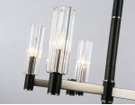 Люстра на штанге Ambrella LH55501/6 SN/BK/CL сатин никель/черный/прозрачный E14*6 max 40W D570*760