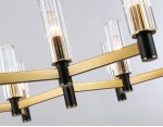 Люстра на штанге Ambrella LH55513/9 BK/BS/CL черный/латунь/прозрачный E14*9 max 40W D760*760