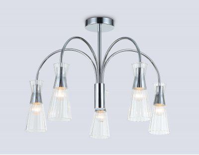 LH55651/5 СH/CL хром/прозрачный E14*5 max 40W D600*440 LH55651/5 СH/CL хром/прозрачный E14*5 max 40W D600*440