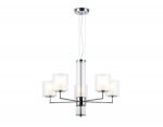 Подвесная люстра Ambrella LH56001/5 СH/FR хром/белый матовый E14*5 max 40W D640*1260