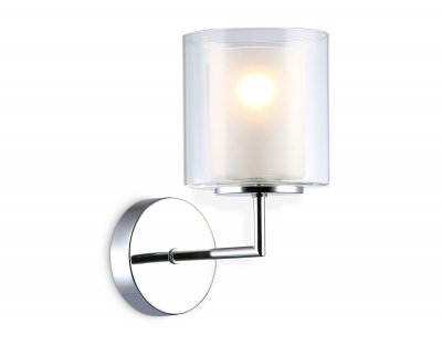 Настенный светильник Ambrella LH56005 СH/FR хром/белый матовый E14 max 40W 190*120*220 Настенный светильник Ambrella LH56005 СH/FR хром/белый матовый E14 max 40W 190*120*220