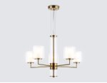 Подвесная люстра Ambrella LH56011/5 BS/FR латунь/белый матовый E14*5 max 40W D640*1260