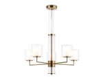 Подвесная люстра Ambrella LH56011/5 BS/FR латунь/белый матовый E14*5 max 40W D640*1260