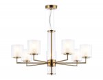 Подвесная люстра Ambrella LH56013/7 BS/FR латунь/белый матовый E14*7 max 40W D790*1260