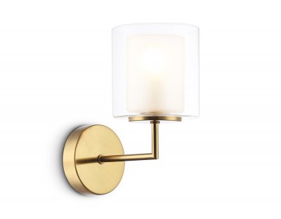 Настенный светильник Ambrella LH56015 BS/FR латунь/белый матовый E14 max 40W 190*120*220