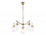 Подвесная люстра Ambrella LH56031/5+1 BS/CL латунь/прозрачный E14*6 max 40W D680*1200