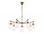 Подвесная люстра Ambrella LH56033/7+1 BS/CL латунь/прозрачный E14*8 max 40W D790*1200