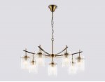 Подвесная люстра Ambrella LH56033/7+1 BS/CL латунь/прозрачный E14*8 max 40W D790*1200