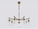 Подвесная люстра Ambrella LH56033/7+1 BS/CL латунь/прозрачный E14*8 max 40W D790*1200