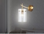 Настенный светильник Ambrella LH56035 BS/CL латунь/прозрачный E14 max 40W 220*120*255