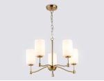Подвесная люстра Ambrella LH56051/5 BS/FR латунь/белый матовый E14*5 max 40W D590*950