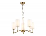 Подвесная люстра Ambrella LH56051/5 BS/FR латунь/белый матовый E14*5 max 40W D590*950