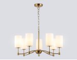 Подвесная люстра Ambrella LH56053/7 BS/FR латунь/белый матовый E14*7 max 40W D680*950