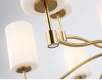 Подвесная люстра Ambrella LH56054/6+3 BS/FR латунь/белый матовый E14*9 max 40W D765*1060