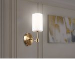 Настенный светильник Ambrella LH56056 BS/FR латунь/белый матовый E14 max 40W 160*120*280