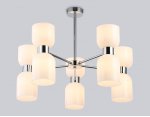 Люстра на штанге Ambrella LH56083/10 СH/FR хром/белый матовый E14*10 max 40W D700*510