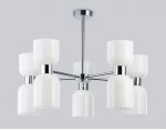 Люстра на штанге Ambrella LH56083/10 СH/FR хром/белый матовый E14*10 max 40W D700*510