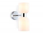 Настенный светильник Ambrella LH56087/2 СH/FR хром/белый матовый E14*2 max 40W 215*120*300