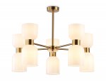 Люстра на штанге Ambrella LH56093/10 BS/FR латунь/белый матовый E14*10 max 40W D700*510