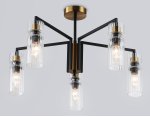 Люстра на штанге Ambrella LH56113/5 BK/BS/CL черный/латунь/прозрачный E14*5 max 40W D605*350