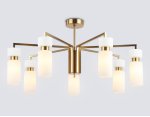 Люстра на штанге Ambrella LH56126/7 BS/FR латунь/белый матовый E14*7 max 40W D705*350