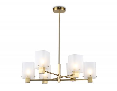 Подвесная люстра Ambrella LH57031/6 BS/SM латунь/дымчатый E14/6 max 40W D690*690 Подвесная люстра Ambrella LH57031/6 BS/SM латунь/дымчатый E14/6 max 40W D690*690